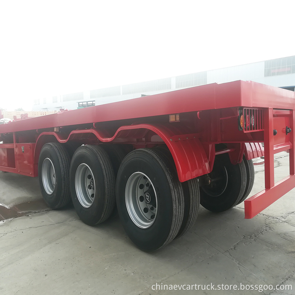 High Quality Transport Container Flatbed Semi Trailer 3 4 Axle Flatbed Trailer